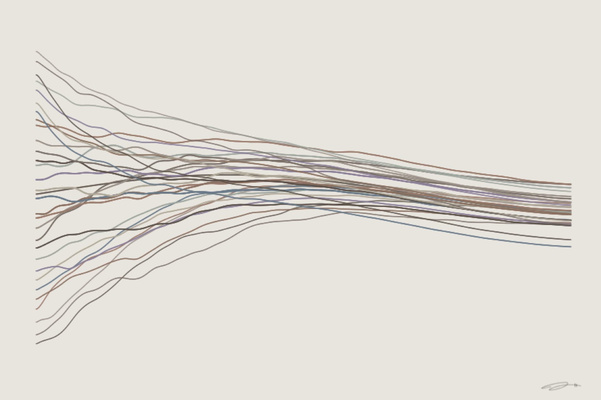 Flow — minimalist mathematical fine art print from the surrender series by Geometry of Feeling