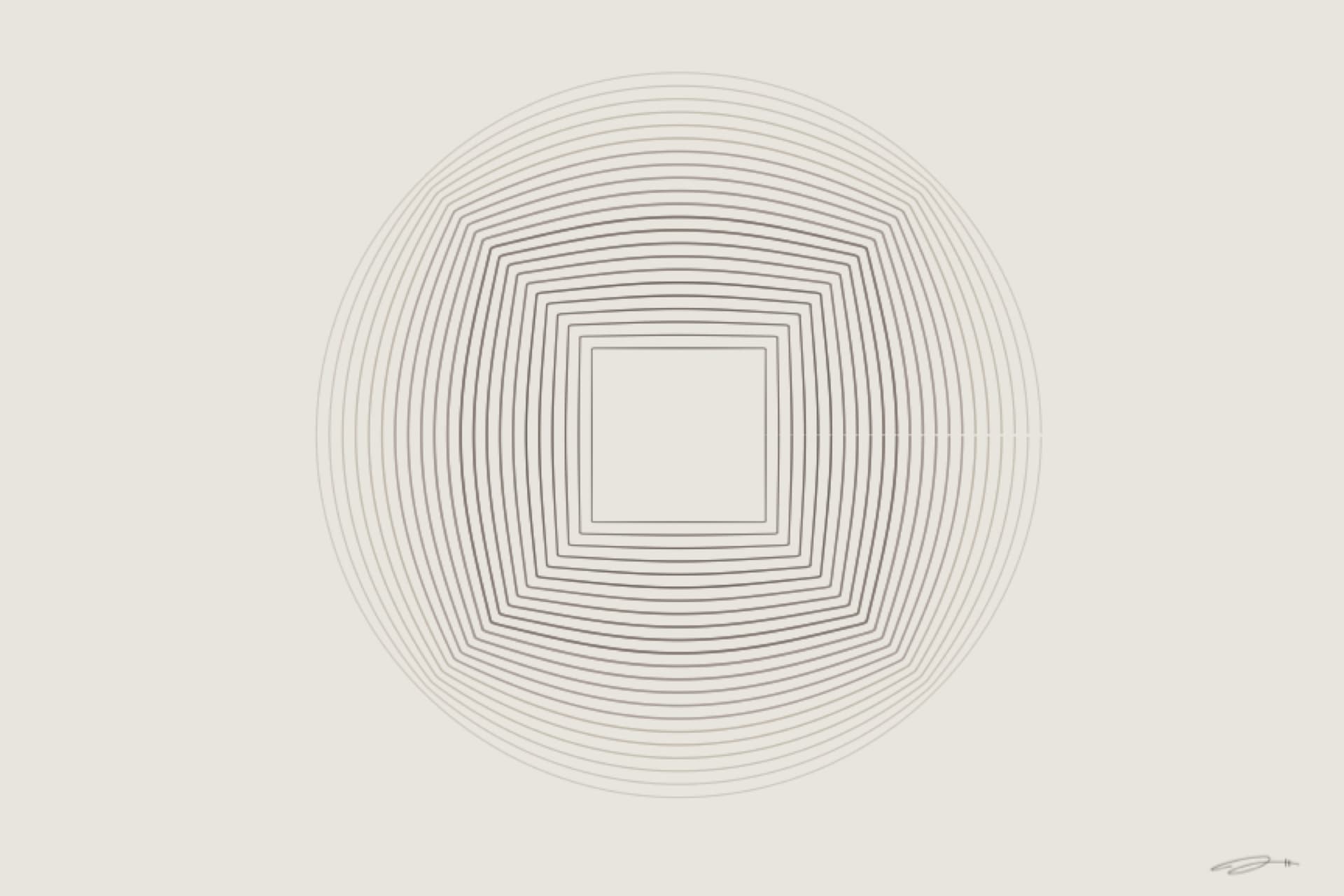 Melt — minimalist mathematical fine art print from the surrender series by Geometry of Feeling