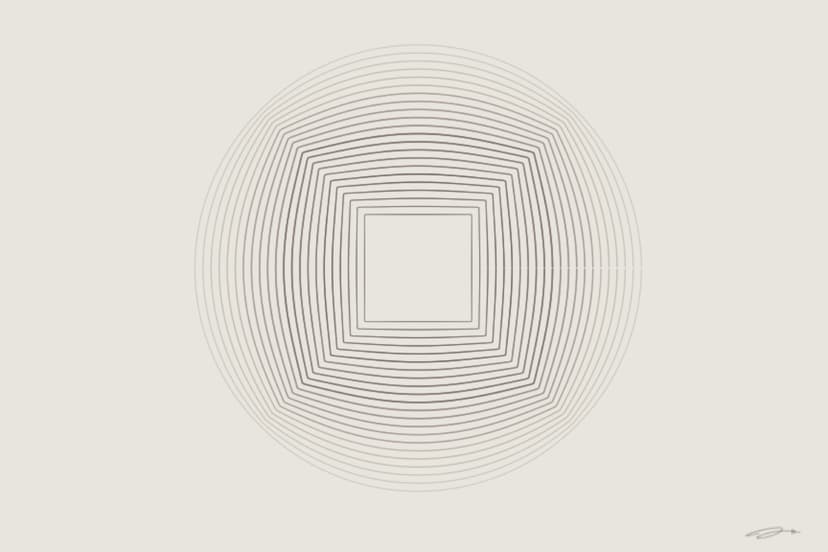 Melt — mathematical art print from the SURRENDER series exploring letting go, release, allowing the fall