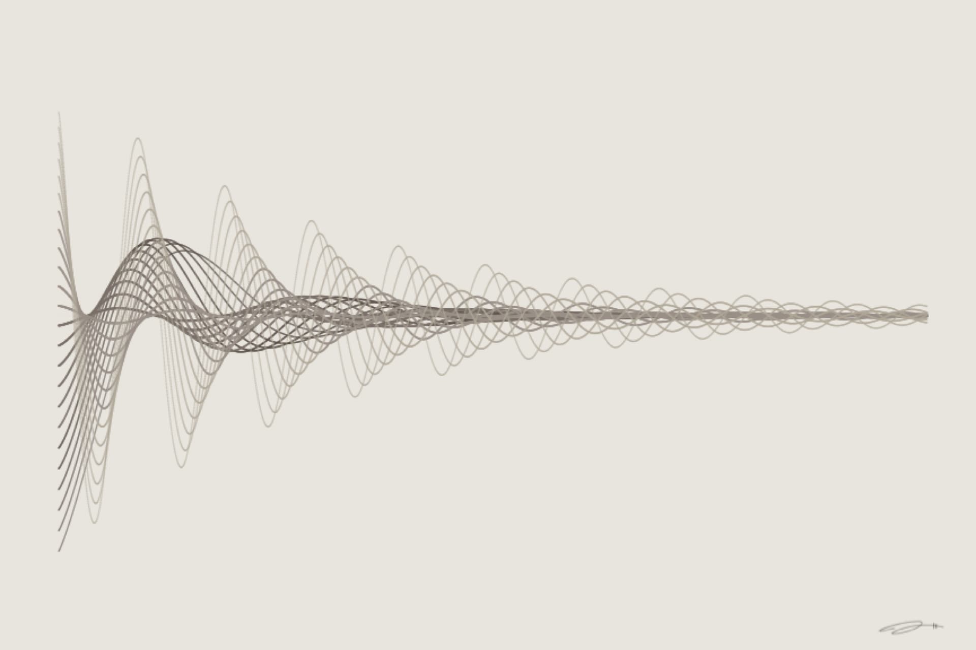 Settle — minimalist mathematical fine art print from the surrender series by Geometry of Feeling