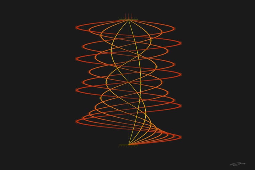 Buckling — mathematical art print from the TENSION series exploring strain, opposition, systems that cannot rest