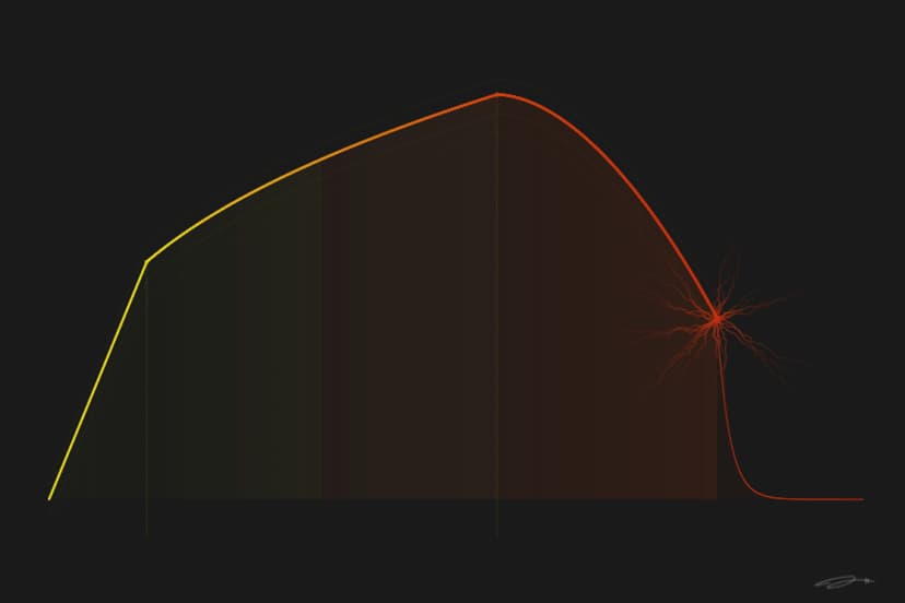 Fracture — mathematical art print from the TENSION series exploring strain, opposition, systems that cannot rest