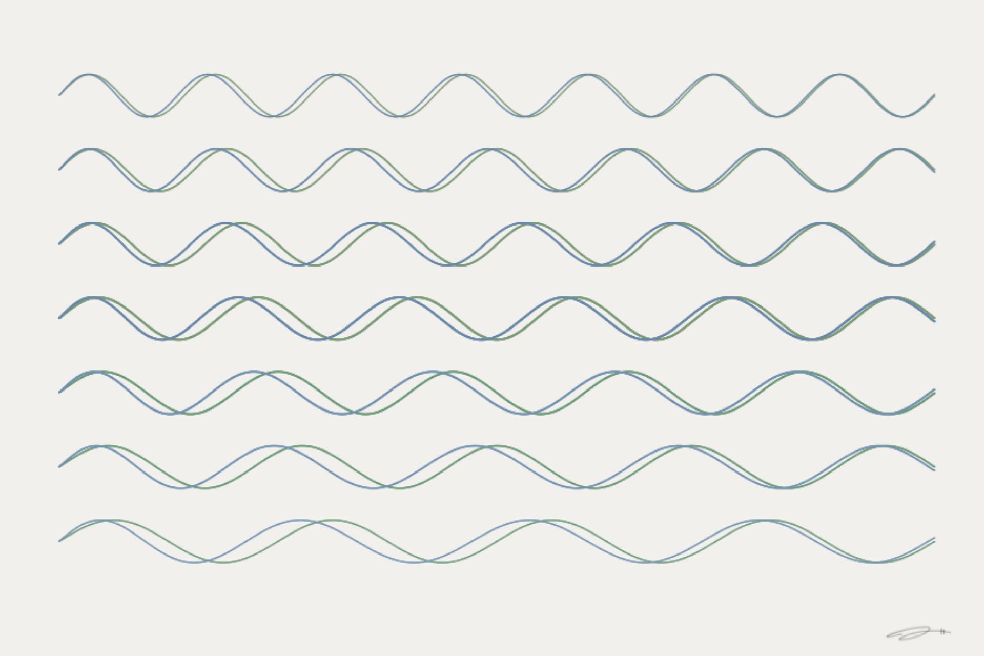 Breath Together — minimalist mathematical fine art print from the trust series by Geometry of Feeling