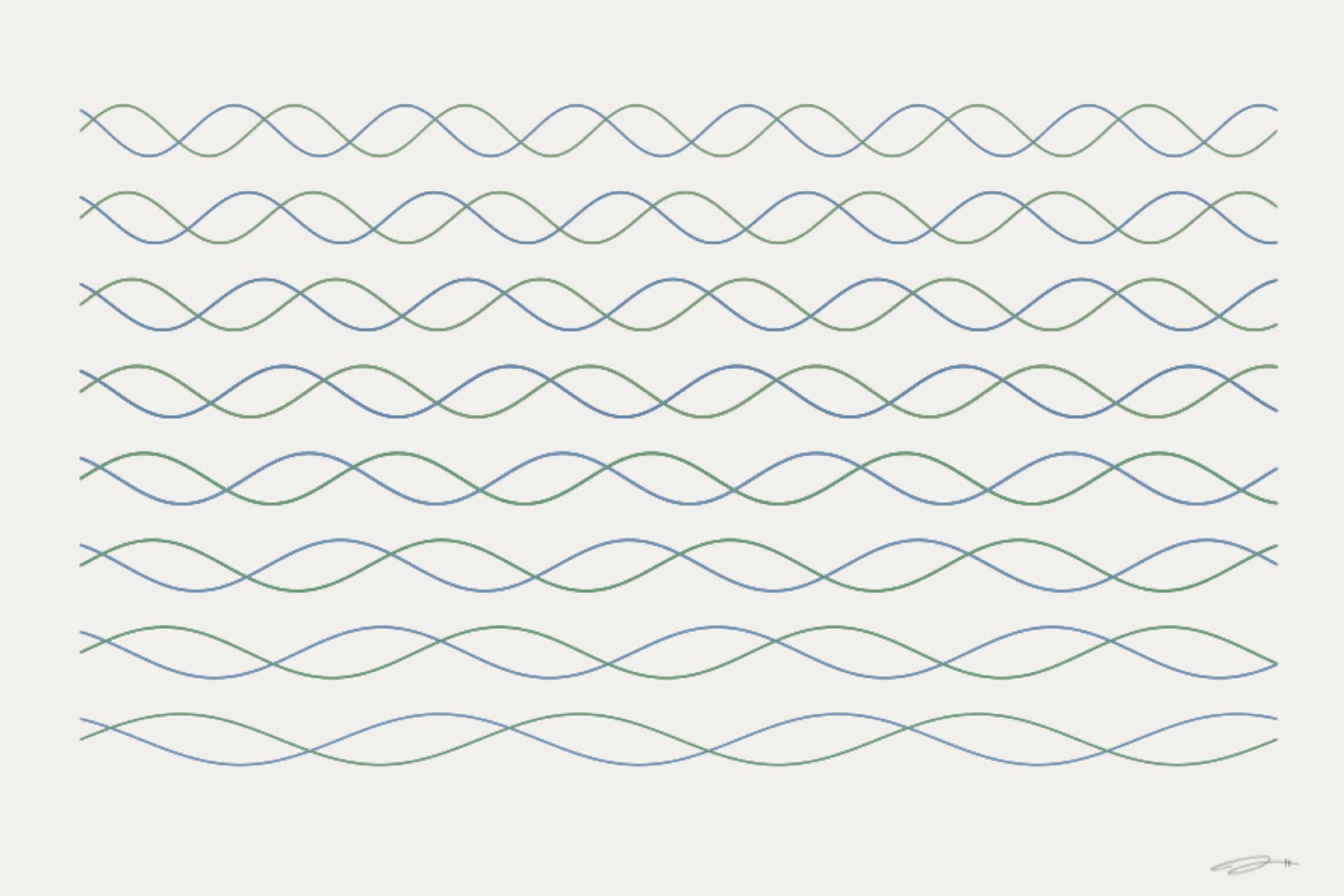 Weave — minimalist mathematical fine art print from the trust series by Geometry of Feeling